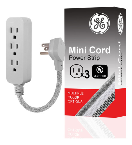 Ge 3-outlet Power Strip Extension Cord With Multiple Outlet.