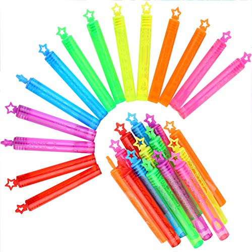 Punertoy 28 Pack Mini Juego De Varita De Burbujas (7 Colores