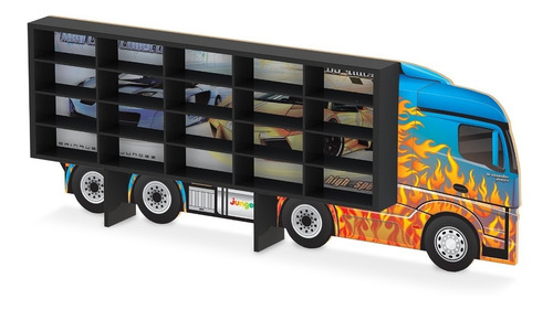 Caminhão Expositor Com Nichos Para 20 Carrinhos Hot Wheels