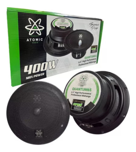 Set De Medios Atomic Quantum65 De 6.5 PuLG 400w Max 200w