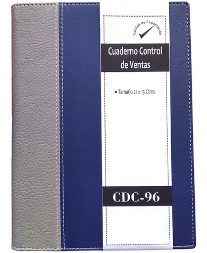 Cuaderno Control De Ventas Cosidas Y Semicuero 21cm X 15cm