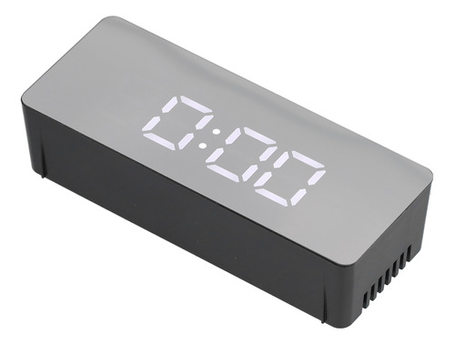 Despertador Con Espejo Led, Reloj Digital Rectangular Con