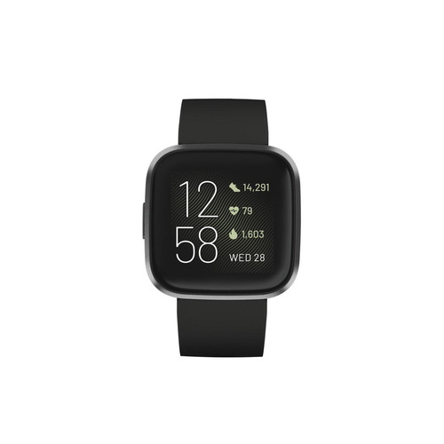 Imagen 1 de 3 de Smartwatch Fitbit Versa 2 caja de  aluminio  carbon aluminium, malla  black de  silicona FB507