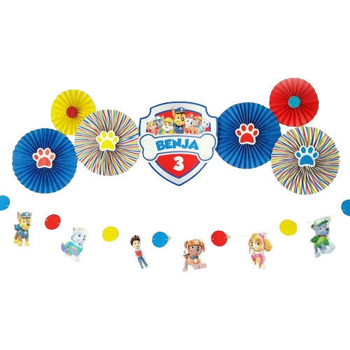 Backdrop Fondo Mesa Rosetas Paw Patrol Patrulla Canina