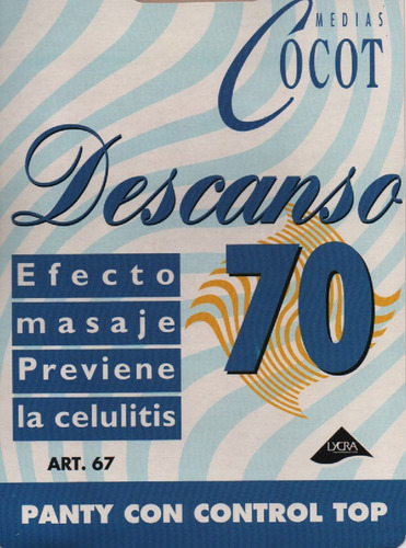 Pantymedia Descanso Cocot Art. 67 X 6 Unidades