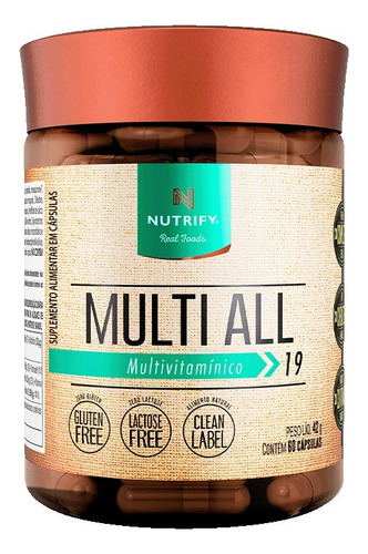 Multi All Multivitamínico - Nutrify 60 Cápsulas
