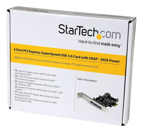 Startech. Com Tarjeta Pci Express Usb 3.0 De 4 Puertos 3 Ext