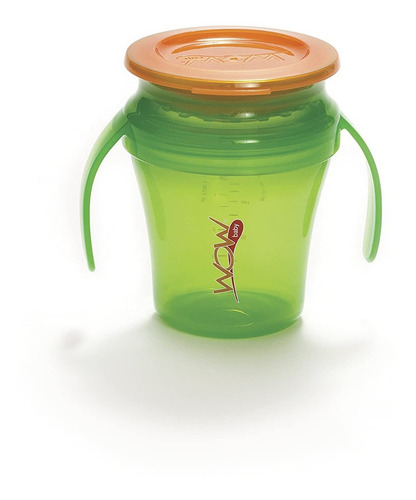 Imagen 2 de 5 de Vaso Antiderrame Wow Baby 360° Con Asas Y Tapa 207 Ml 9m+