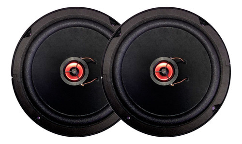 6 Par Alto Falante Bomber Coaxial Bbf 6 Pol 60w 4 Ohms Preto