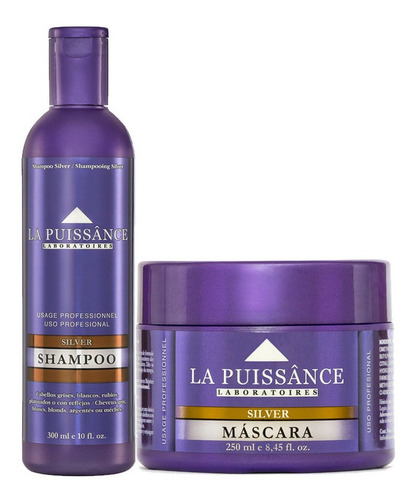 Imagen 1 de 1 de Shampoo + Mascara Matizador Silver La Puissance Violeta