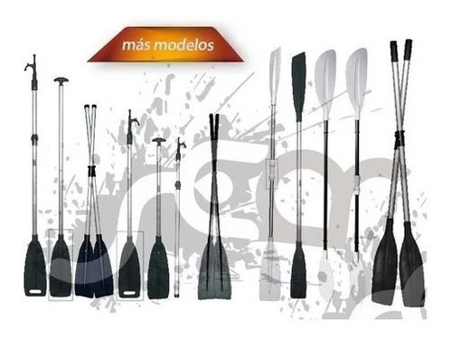 Imagen 4 de 4 de Remo Pala Doble Ideal Kayak 2,10 Mts Cucharita Y Paragotas