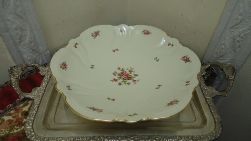 Centro Con Pie Porcelana Rosenthal Antiguo Pieza Fina Vealo