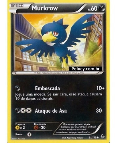 Murkrow - Pokémon Noturno Comum - 51/119 - Pokemon Card Game