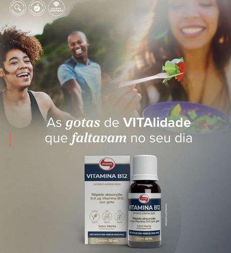 Vitamina B12 Metilcobalamina Líquida 20ml Vitafor -