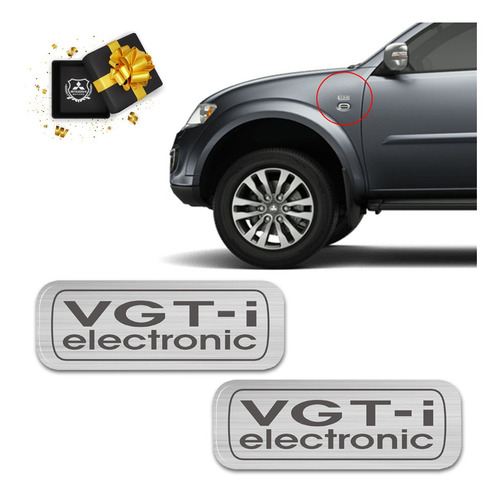 Logo Emblema Adesivo Vgti Eletronic Lateral Pajero Sport