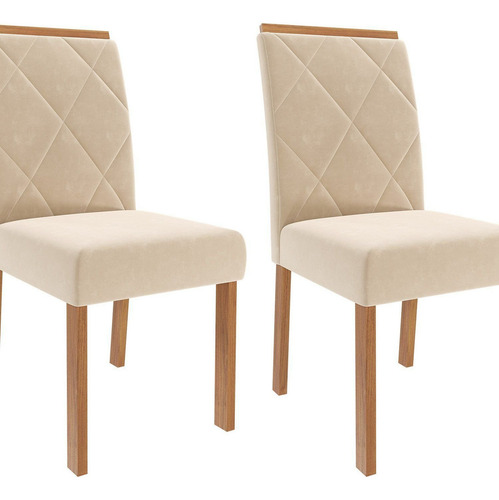 Sala De Jantar Julieta 130cm Sem Vidro Com 4 Cadeiras