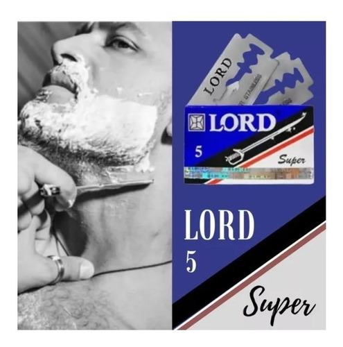 Imagem 5 de 5 de Cartela 10 X 5 Lâminas Para Barbear 50 Lord Super Inox C/ Nf