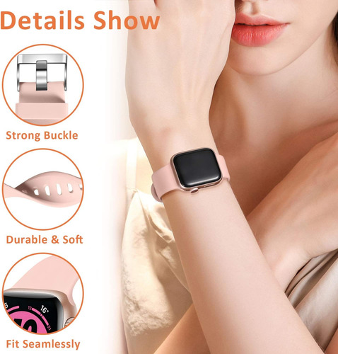 Bandas De Silicona Compatibles Con Apple Watch Series 6 5 4