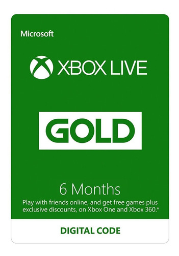 Xbox Live 6 Meses Suscripción Gold