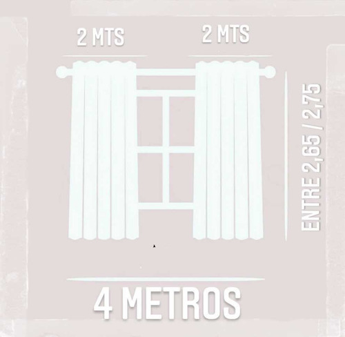 Cortina Blecaute 95% Branco Antialérgico C/voil Liso 3 Mts Cor Branco Com Voil Liso