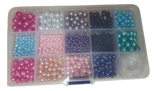 Set Perlas Broche Hilo En Cajita Sc Coser