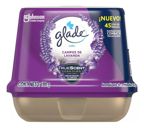 Aromatizante De Cubo Glade Campos De Lavanda 2 Pzs De 180gr