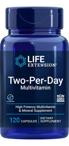 Life Extension Multivitamínico Two Per Day 120 Caps Adultos Sabor Neutro