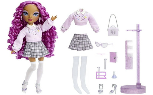 Muñeca Rainbow High Lilac Lane Con Sus Accesorios