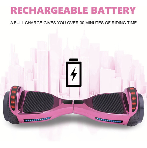 Skate eléctrico hoverboard Rawrr Lite infinity 2023 Rosa 17.7 cm