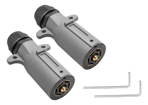 Plugues De Reboque De 2x Rv 7 Pinos Com Acessório De