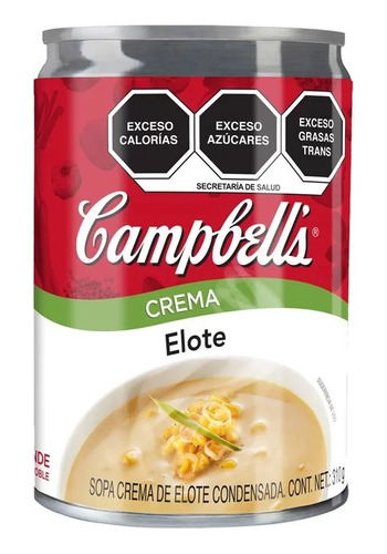 Pack 4 Sopas Crema Campbell's De Elote Condensada 310g