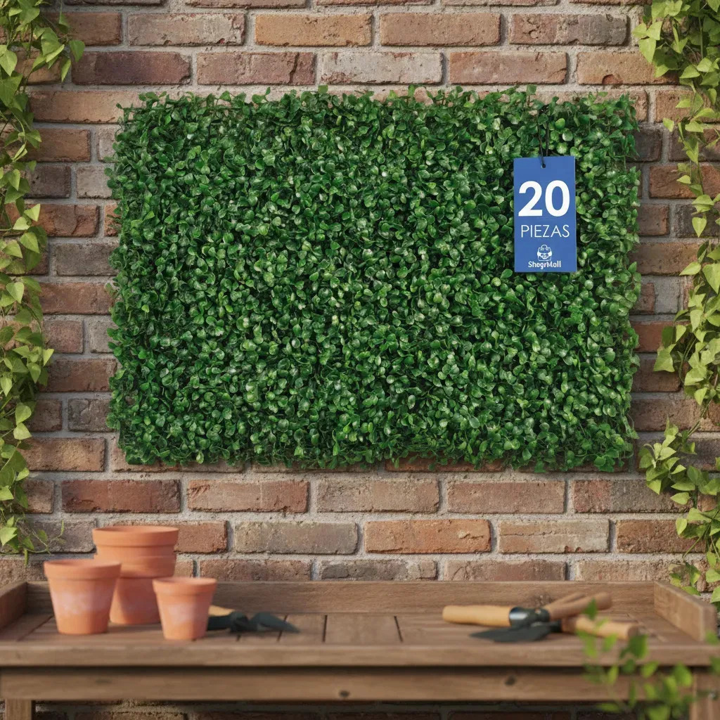 Muro Verde Follaje Artificial Sintetico 60x40cm 20 Verde