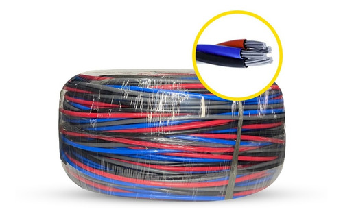 Fio Cabo Alumínio Multi Quadruplex Isolado 16mm 25 Metros
