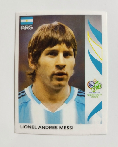 Estampa Lionel Messi Mundial Alemania 2006 Panini Original