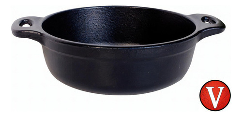 Cazuela De 14cm De Hierro Fundido Esmaltado Victoria® Color Negro