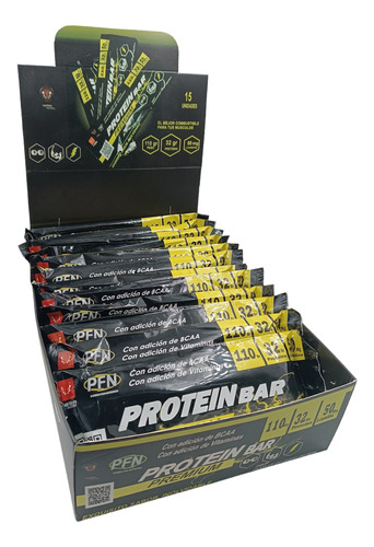 Protein Bar Premiun Caja 15 Unidades 32 Gr Proteína C/barra