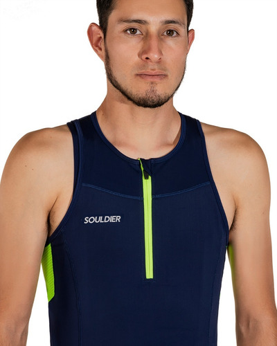 Imagen 4 de 4 de Jersey Triatlón Ciclismo Singlet Velocity