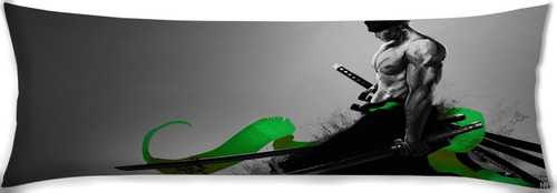Cojin Almohada Larga Ninja Espada Fondo Gris 45x110cm Diseño De La Tela Lisa