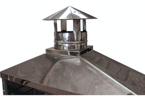 Carrinho Churrasqueira Inox Espetinhos 100cm Rodas Chaminé