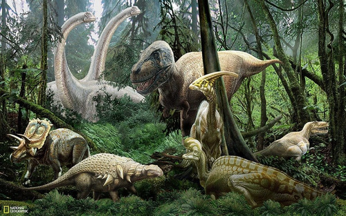 Poster Mural De Dinosaurios 183 X 114 Cm