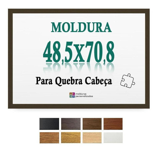 Moldura Tabaco 48,5x70,8 Quebra Cabeça Game 1000 Pçs Petg