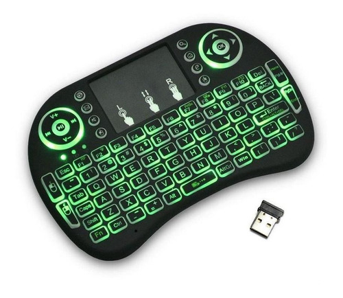 Mini Teclado Touchpad Com Led Wireless Bluetooth Sem Fio