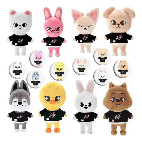 8 Piezas Peluche Bbokari Skzoo Kpop Stray Kids 21 Cm