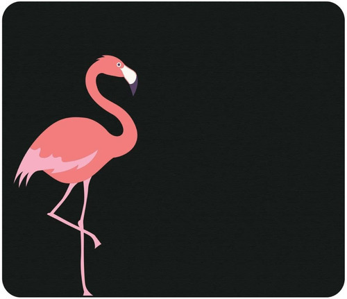 Otm Essentials Black Mouse Pad  Flamingo