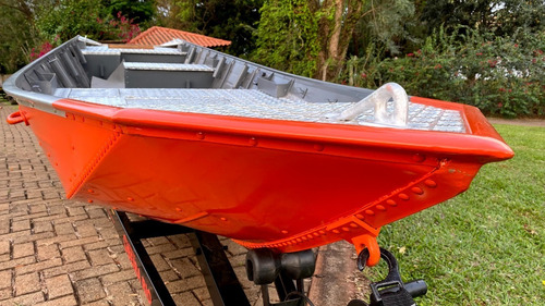 Imagem 4 de 9 de Barco Semi Chato - Plataformado - Parcela Em 18x - Alumínio