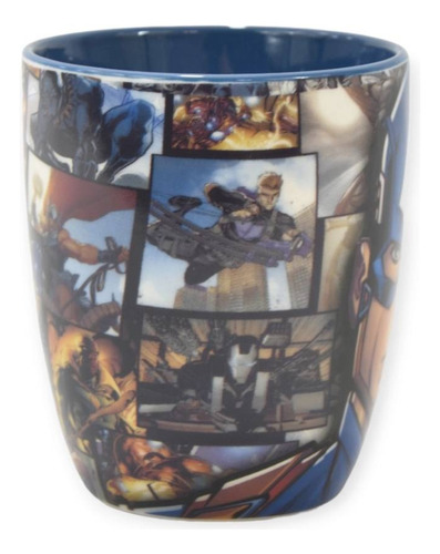 Capitan America Avengers Taza Importada 100% Original Azul Acero