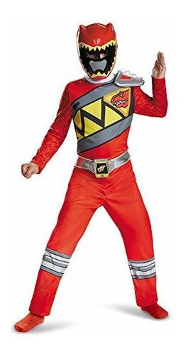 Disfraz Red Ranger Dino Charge Con Máscara