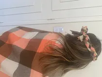 Comprar Pashmina  Escocesa , Marron Blanco Y  Coral Escocesa