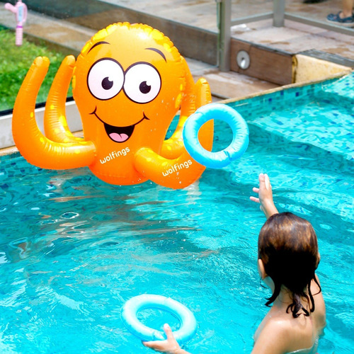 Imagen 5 de 10 de Pulpo Octopus Inflable Duchador Juguete Juego Agua Niños