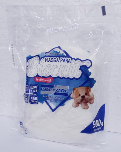 Massa Para Biscuit Super Branco 900g Polycol *profissional